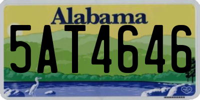 AL license plate 5AT4646