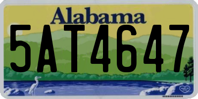 AL license plate 5AT4647