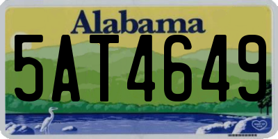 AL license plate 5AT4649
