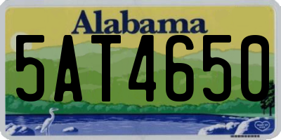 AL license plate 5AT4650