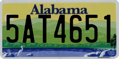 AL license plate 5AT4651