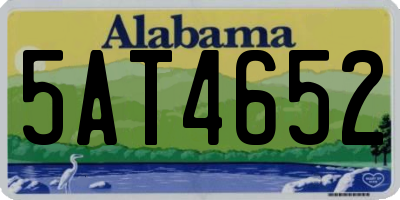 AL license plate 5AT4652