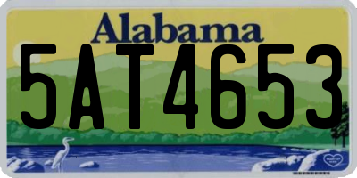 AL license plate 5AT4653