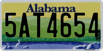 AL license plate 5AT4654