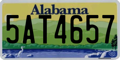 AL license plate 5AT4657