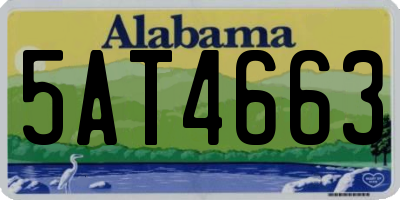 AL license plate 5AT4663