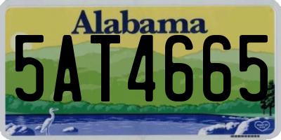 AL license plate 5AT4665