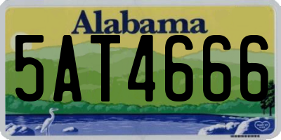 AL license plate 5AT4666
