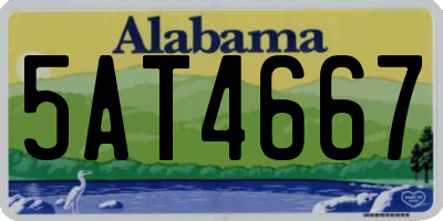 AL license plate 5AT4667