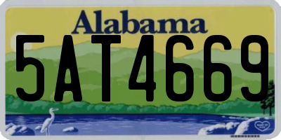 AL license plate 5AT4669