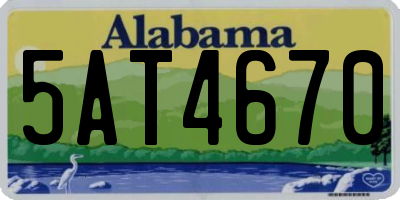 AL license plate 5AT4670