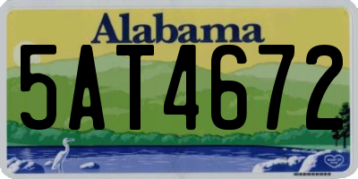 AL license plate 5AT4672