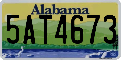 AL license plate 5AT4673
