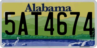 AL license plate 5AT4674
