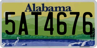 AL license plate 5AT4676