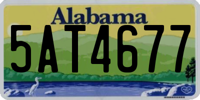 AL license plate 5AT4677