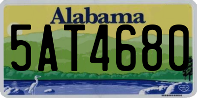 AL license plate 5AT4680