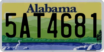 AL license plate 5AT4681