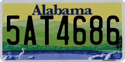 AL license plate 5AT4686