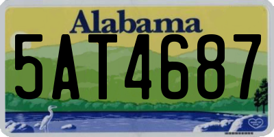 AL license plate 5AT4687