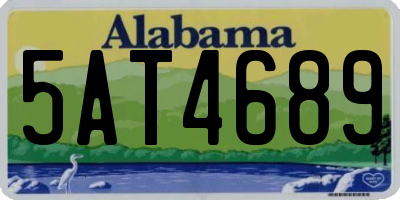 AL license plate 5AT4689