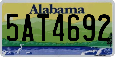 AL license plate 5AT4692