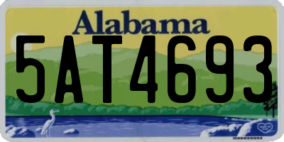AL license plate 5AT4693