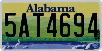 AL license plate 5AT4694
