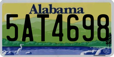 AL license plate 5AT4698