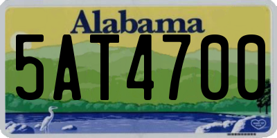 AL license plate 5AT4700