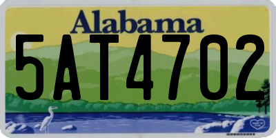 AL license plate 5AT4702
