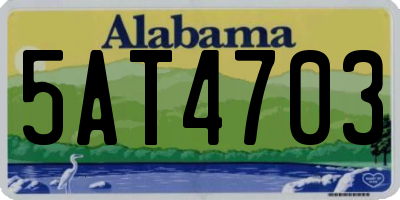 AL license plate 5AT4703