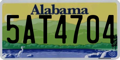 AL license plate 5AT4704