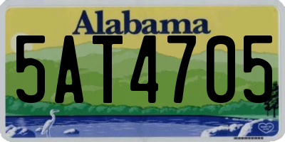 AL license plate 5AT4705