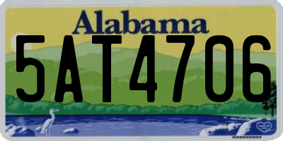AL license plate 5AT4706