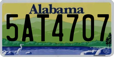 AL license plate 5AT4707