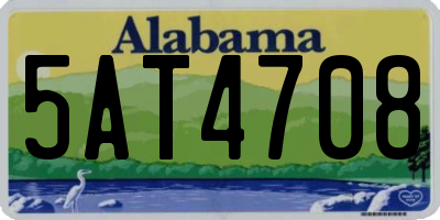 AL license plate 5AT4708