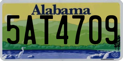 AL license plate 5AT4709