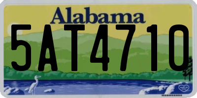 AL license plate 5AT4710