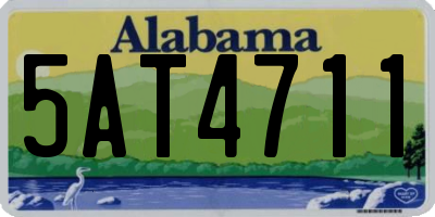 AL license plate 5AT4711