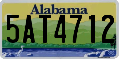 AL license plate 5AT4712