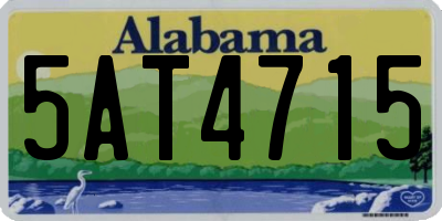 AL license plate 5AT4715
