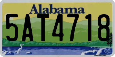 AL license plate 5AT4718