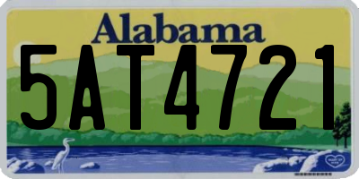 AL license plate 5AT4721