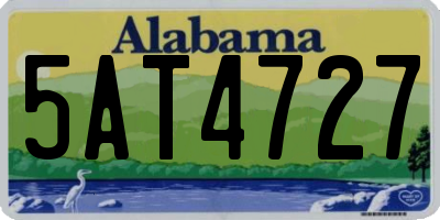 AL license plate 5AT4727