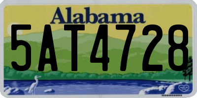 AL license plate 5AT4728