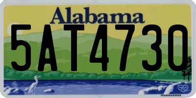 AL license plate 5AT4730