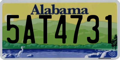 AL license plate 5AT4731