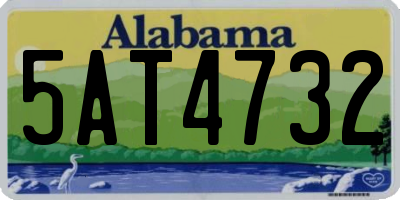 AL license plate 5AT4732