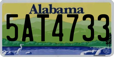 AL license plate 5AT4733